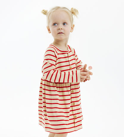 The New Siblings Klänning - Stickad - TnstNat - Poppy Röd Stripe