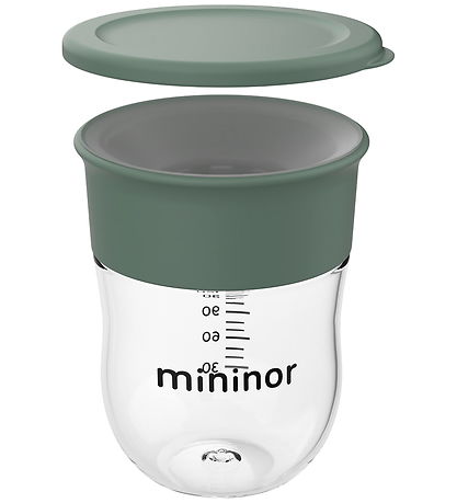 Mininor Trinklernbecher m. Deckel - Training - 220 ml - Weidengr