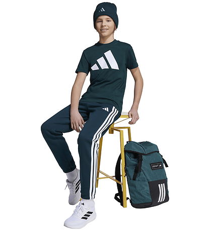 adidas Performance T-shirt - J BL Tee 160 - AURIVY/White adidas Performance T-shirt - J BL Tee 160 - AURIVY/White