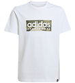 adidas Performance 티셔츠 - B 카모 리넨 - 화이트 adidas Performance 티셔츠 - B 카모 리넨 - 화이트