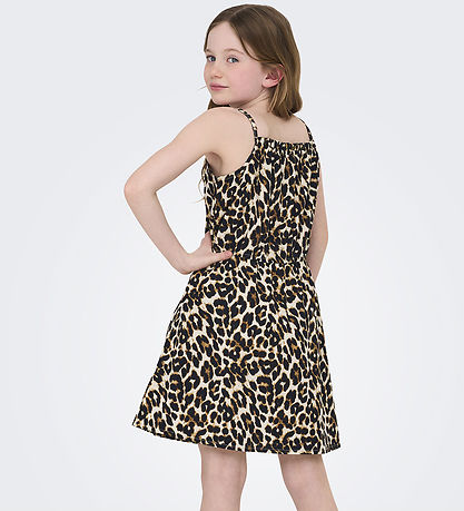 Kids Only Kjóll - Nei - KogClara - Black/White Black Leo