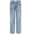 Kids Only Jeans - KogJenna - Wide - Light Blue w. Butterfly Kids Only Jeans - KogJenna - Wide - Light Blue w. Butterfly