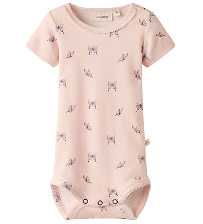 Lil' Atelier Bodysuit s/s - NbfGayo - Peach Blush/Bow Tie