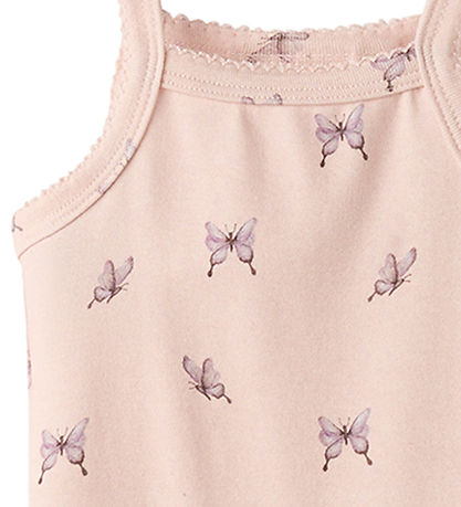 Lil' Atelier Summer Romper - NbfGayo - Peach Blush/Bow Tie