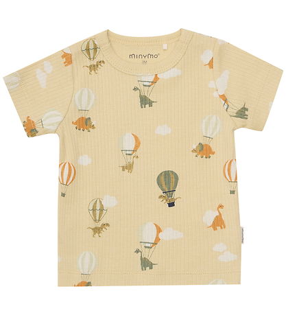 Minymo Shorts Sett - Shorts/T-skjorte - Rib - Pastinakk