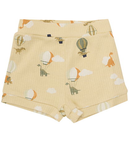 Minymo Shorts Sett - Shorts/T-skjorte - Rib - Pastinakk