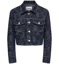 Kids Only Spijkerjas - KogGianna - Dark Blue Denim/Roses Kids Only Spijkerjas - KogGianna - Dark Blue Denim/Roses