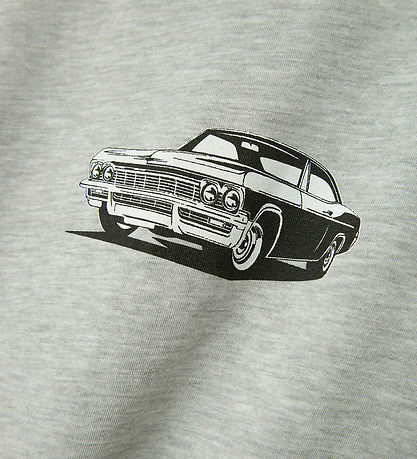 LMTD T-shirt - NlmShostar - Light Grey Melange/Car