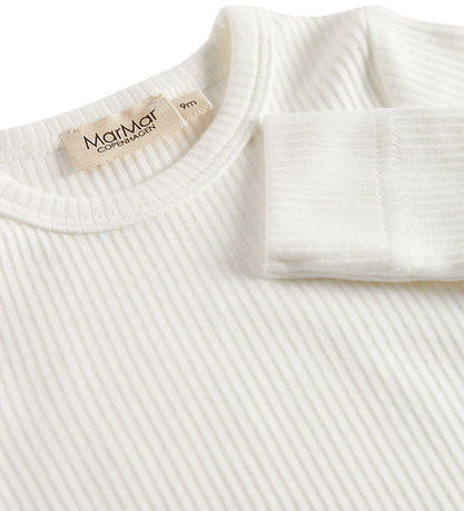 MarMar Bodysuit l/s - Rib - Modal - Noos - Gentle White MarMar Bodysuit l/s - Rib - Modal - Noos - Gentle White