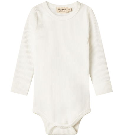 MarMar Bodysuit l/s - Rib - Modal - Noos - Gentle White MarMar Bodysuit l/s - Rib - Modal - Noos - Gentle White