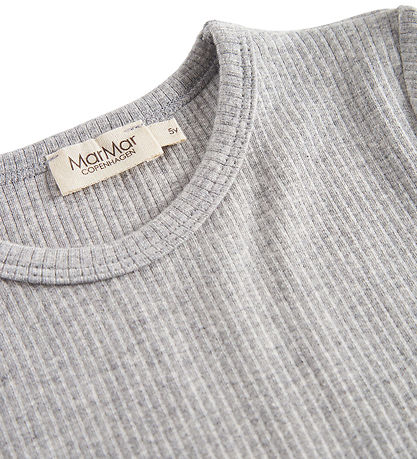 MarMar Blouse - Rib - Plain - Noos - Light Grey Melange