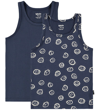 Molo Undershirt - Jayden - 2-Pack - Moods Blue Molo Undershirt - Jayden - 2-Pack - Moods Blue