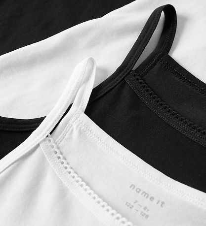 Name It Undertrøye - NOOS - NkfStrap - 4-pack - Svart/w/2 x Brig Name It Undertrøye - NOOS - NkfStrap - 4-pack - Svart/w/2 x Brig