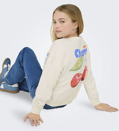 Kids Only Sweatshirt - KonPhilea - Tofu/Cherry Kids Only Sweatshirt - KonPhilea - Tofu/Cherry