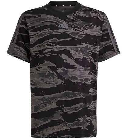 T-Shirt adidas Performance - J Camo - Black/Grefiv