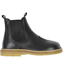 Angulus Boots - Chelsea - Black w. Glitter/Heart Angulus Boots - Chelsea - Black w. Glitter/Heart