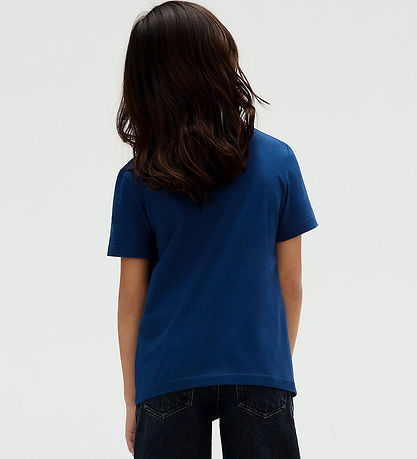 Calvin Klein T-shirt - Mono Mini Badge - Blue Jean Calvin Klein T-shirt - Mono Mini Badge - Blue Jean