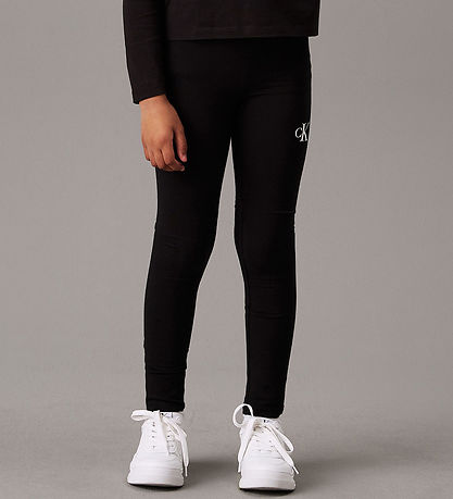 Calvin Klein Leggings - Ck Logo - Ck Svart
