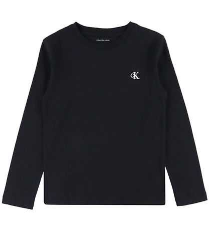 Calvin Klein Blouse - 2-Pack - Chest Mono - Ck Black/Bright Whit Calvin Klein Blouse - 2-Pack - Chest Mono - Ck Black/Bright Whit
