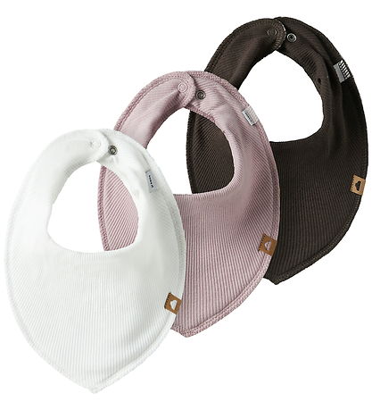 Name It Drool bib - 3-Pack - Rib - NbfYvettekoy - Cloud Dancer/