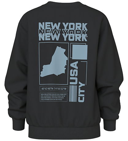 Name It Sweatshirt - NkmVasha - Black/New York 1982 Name It Sweatshirt - NkmVasha - Black/New York 1982