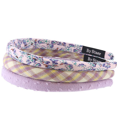 By Stær Haarbanden - 3-pack - Augusta - Paars Mix