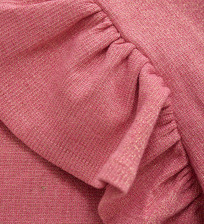 Minymo T-shirt - Rib - Glitter - Azalea Pink