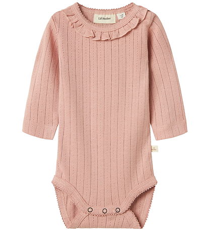 Lil' Atelier Bodysuit l/s - NbfRachel - Noos - Misty Rose w. Poi Lil' Atelier Bodysuit l/s - NbfRachel - Noos - Misty Rose w. Poi