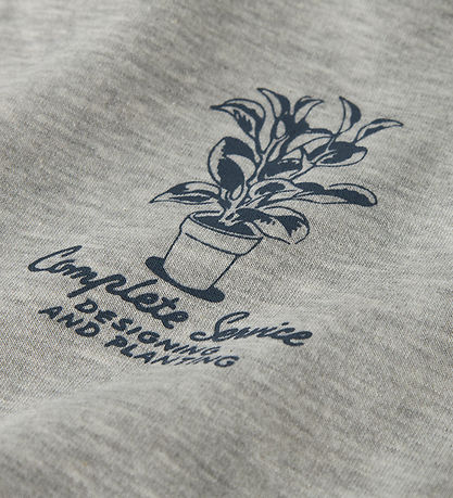 LMTD Kapuzenpullover - NlmKlant - Light Grey Melange/Festzug Blu