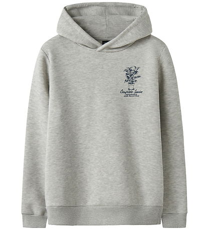 LMTD Kapuzenpullover - NlmKlant - Light Grey Melange/Festzug Blu