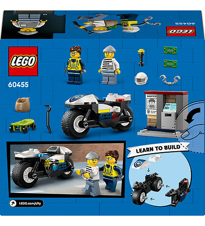 LEGO® City - Takaa-ajo poliisimoottoripyörällä 60455 - 65 Osaa LEGO® City - Takaa-ajo poliisimoottoripyörällä 60455 - 65 Osaa