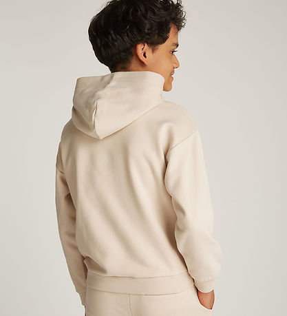 Tommy Hilfiger Hoodie - U Mini Corp Logo - Classic+ Beige Tommy Hilfiger Hoodie - U Mini Corp Logo - Classic+ Beige