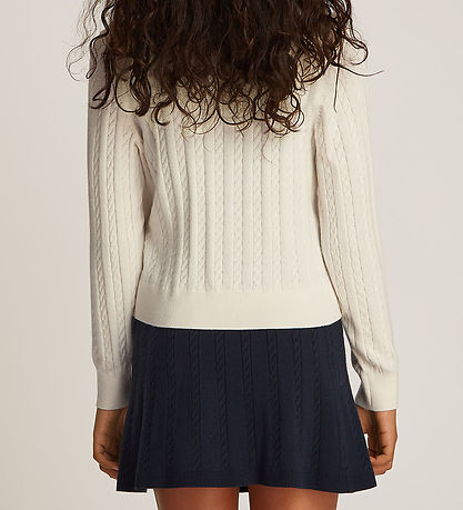 Tommy Hilfiger Cardigan - Gebreid - Mini Kabel - Ivory Petal