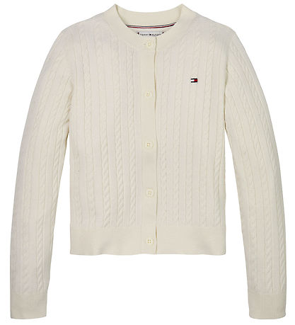 Tommy Hilfiger Cardigan - Gebreid - Mini Kabel - Ivory Petal