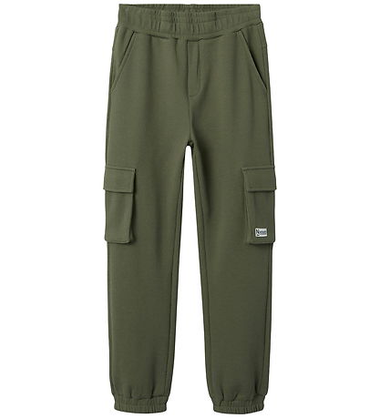 Name It 트레이닝 바지 - NkmPsavase - 짙은 이끼색 녹색