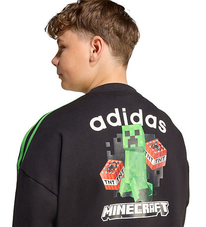 adidas Originals Sweatshirt - Crew - Minecraft - Black