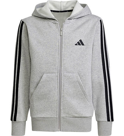 Gilet adidas Performance - J 3S FL FZ HD - Mgreyh/Black Gilet adidas Performance - J 3S FL FZ HD - Mgreyh/Black