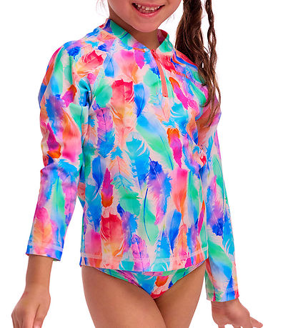 Funkita Swim Top - Zippy Rash Waistcoat - UV50+ - Tickle Pink