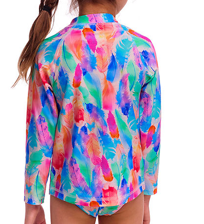 Funkita Swim Top - Zippy Rash Waistcoat - UV50+ - Tickle Pink