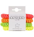 Kknekki Hárteygjur - 4 Pakki - Bleikt/Appelsína/Grænt/Gult