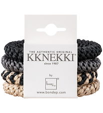 Kknekki Elastic Hair Bands - 4-Pack - Black/Beige/Grey Kknekki Elastic Hair Bands - 4-Pack - Black/Beige/Grey
