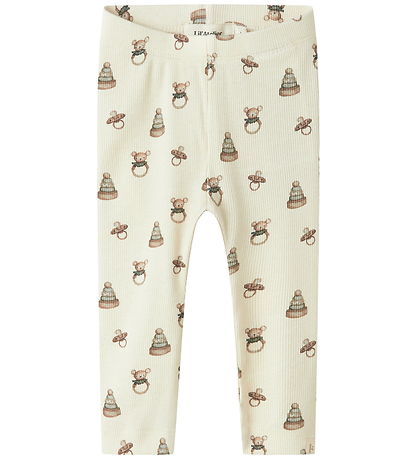 Lil' Atelier Leggings - Rib - NbnGavo - Turtledove/Toy Lil' Atelier Leggings - Rib - NbnGavo - Turtledove/Toy