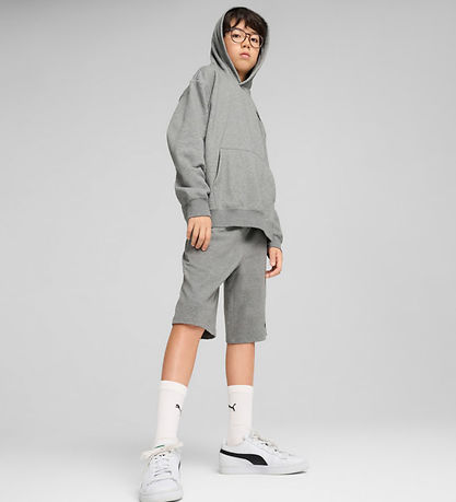 Puma Hoodie - ESS Small Nr. 1 Logo - Grijs Puma Hoodie - ESS Small Nr. 1 Logo - Grijs