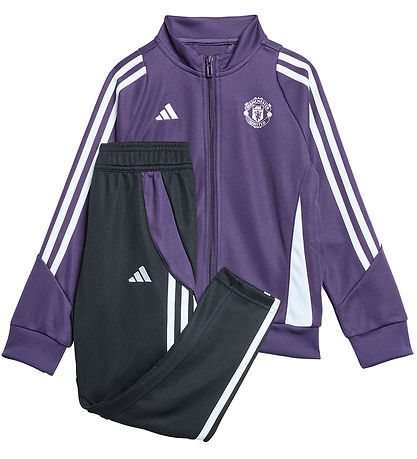 adidas Performance Trainingspak - MUFC TK SUIT I - Aurplu/Zwart adidas Performance Trainingspak - MUFC TK SUIT I - Aurplu/Zwart