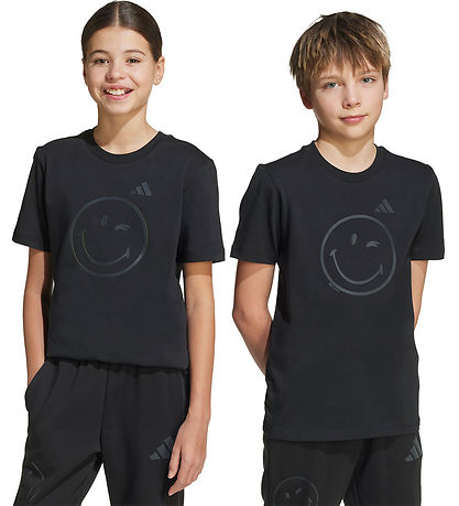 adidas Performance Stuttermabolur - J SMI - Svart/Kolefni