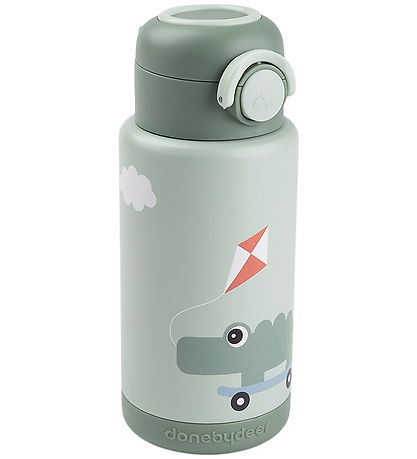 Done by Deer Termo flaske - 340 ml - Lekeplass - Grønn