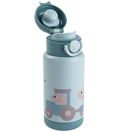 Bouteille Thermos Done by Deer - 340 ml - Tiny Farm - Bleu Bouteille Thermos Done by Deer - 340 ml - Tiny Farm - Bleu