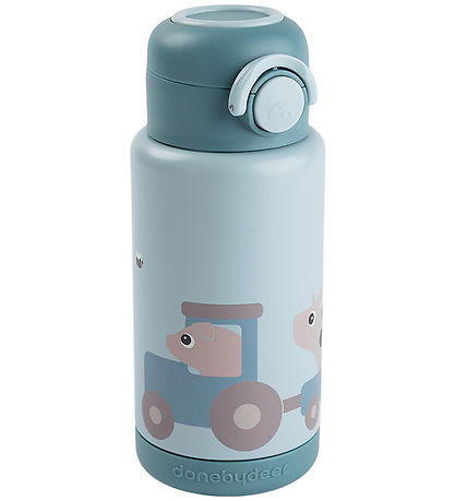 Bouteille Thermos Done by Deer - 340 ml - Tiny Farm - Bleu Bouteille Thermos Done by Deer - 340 ml - Tiny Farm - Bleu