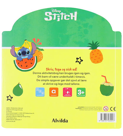 Alvilda Aktivitätsbuch - Disney Stitch - Schreiben, Symbole & Lö