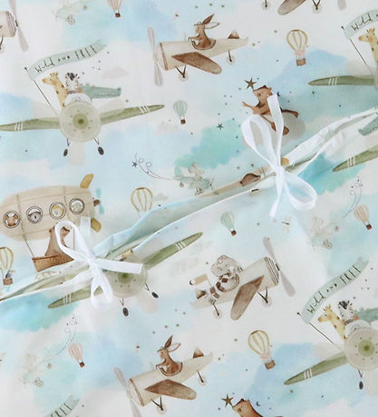 Nørgaard Madsens Bedding - Baby - Light Blue w. Helicopters Nørgaard Madsens Bedding - Baby - Light Blue w. Helicopters